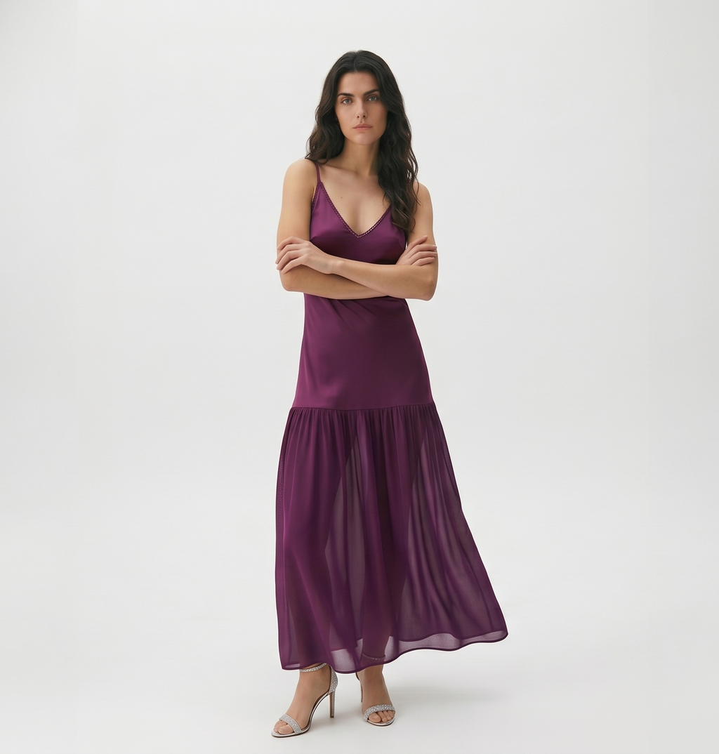 Vestido Largo bordado NIZA