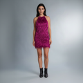 Vestido halter VILNA con flecos