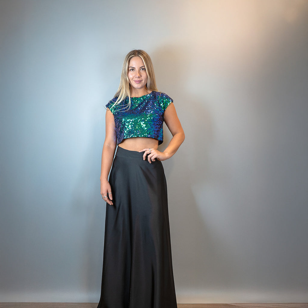 Top lentejuelas BARCELONA CROP