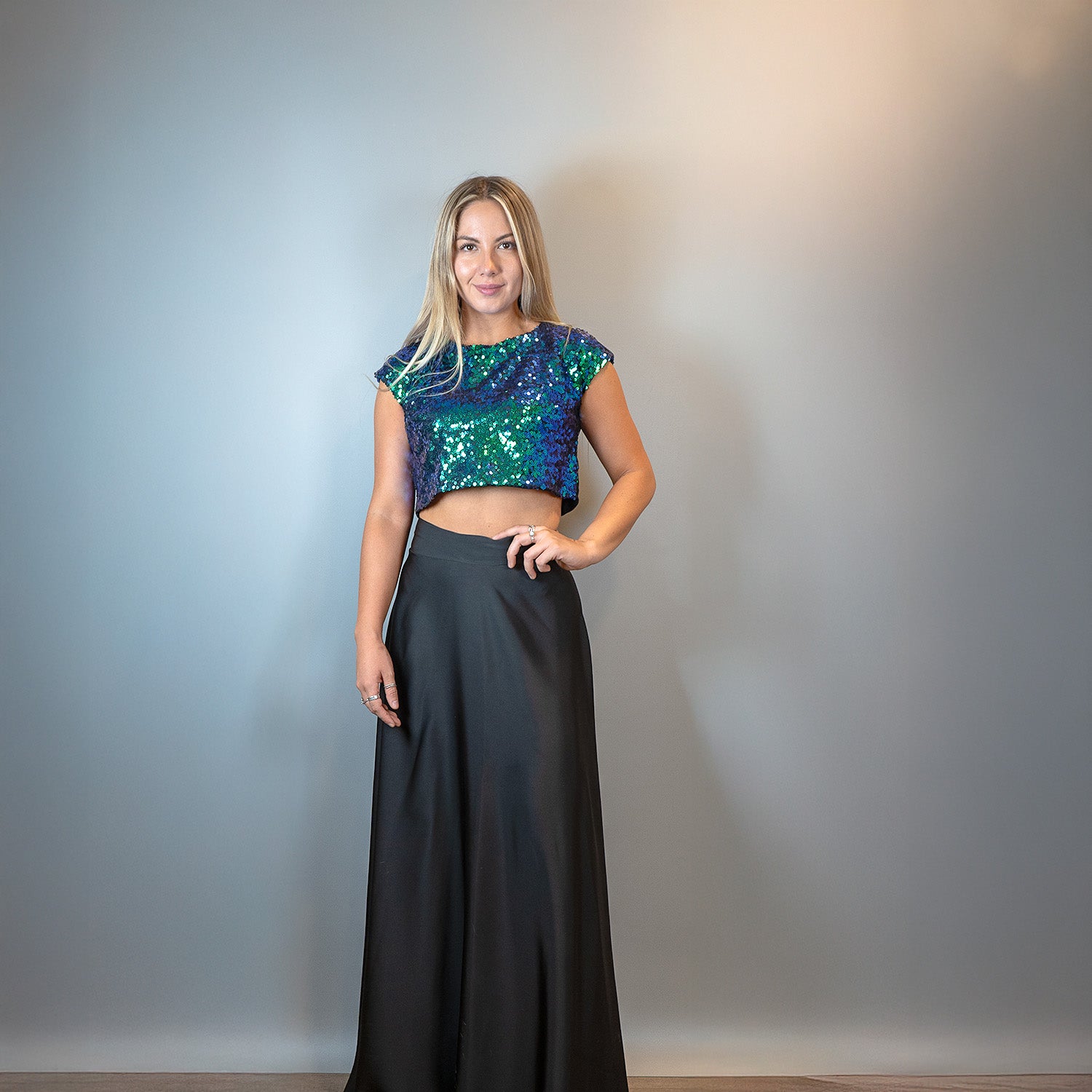 Top lentejuelas BARCELONA CROP