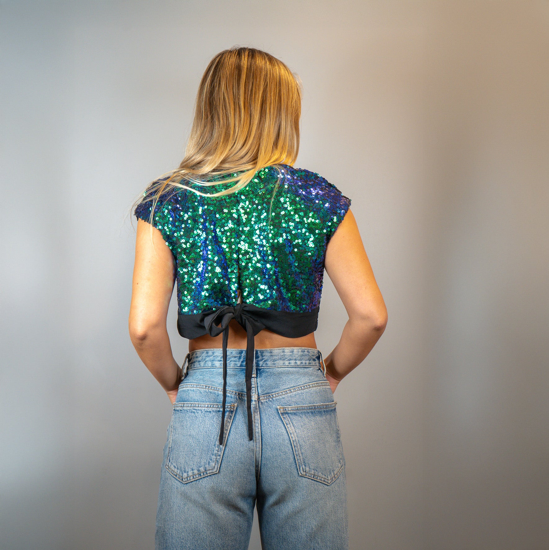 Top lentejuelas BARCELONA CROP